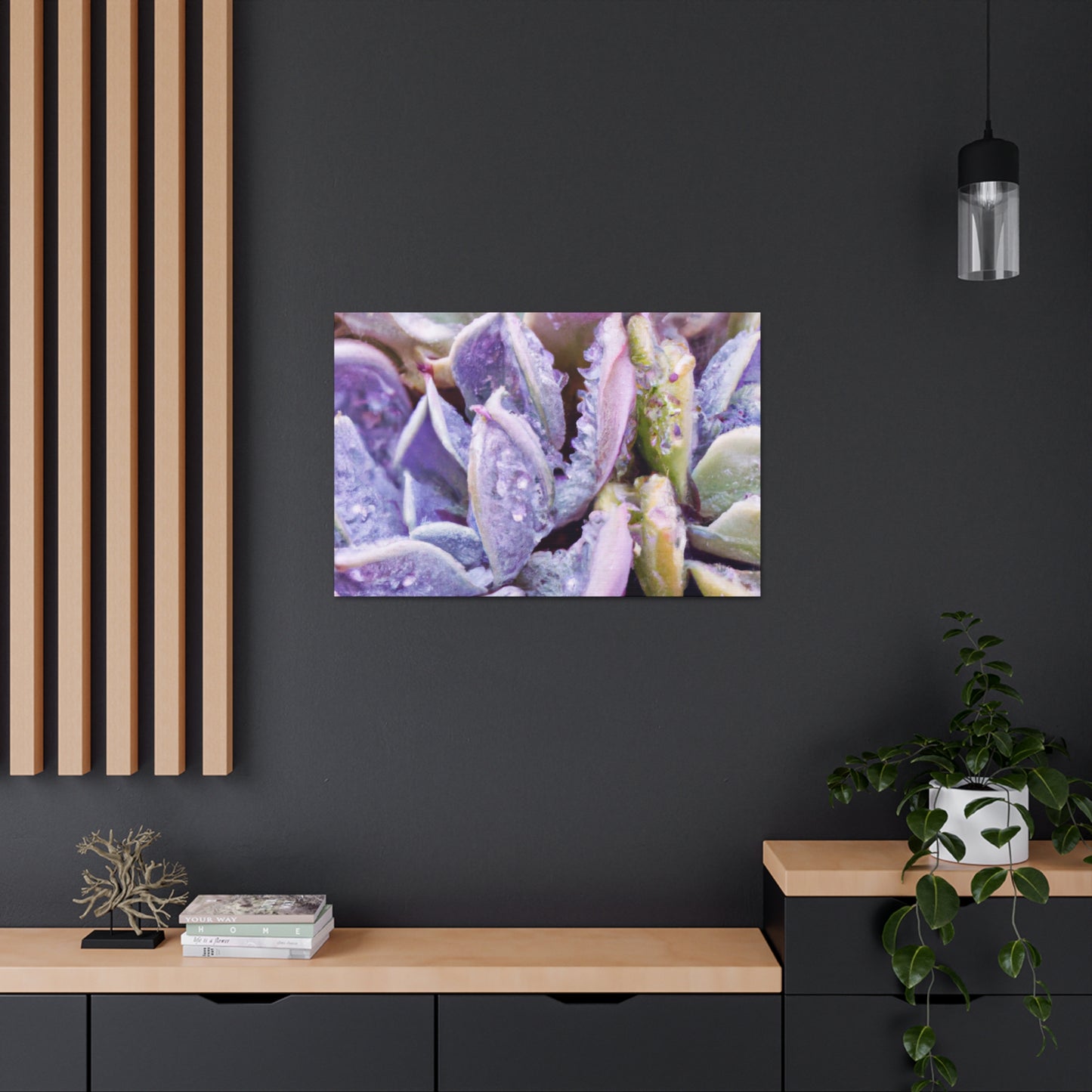 Violet Delights. - Canvas - Succulent