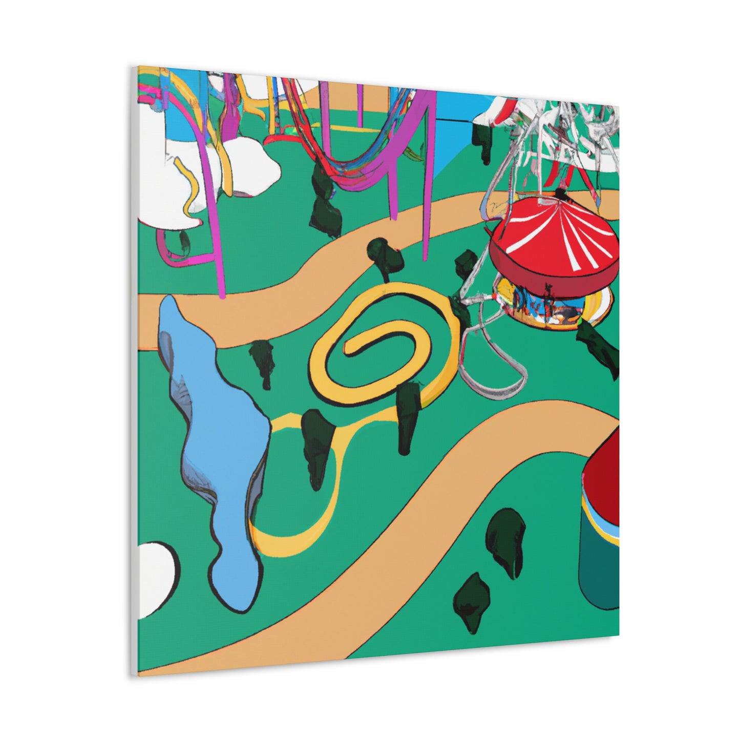 Verdant Vista - Landscape - Amusement - Canvas