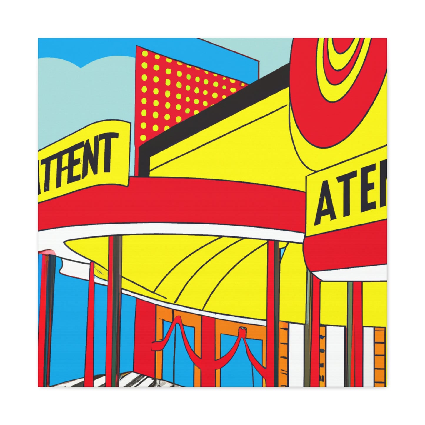 Retro-o-rama Amusement Arcade. - Architectural Canvas Pop Art