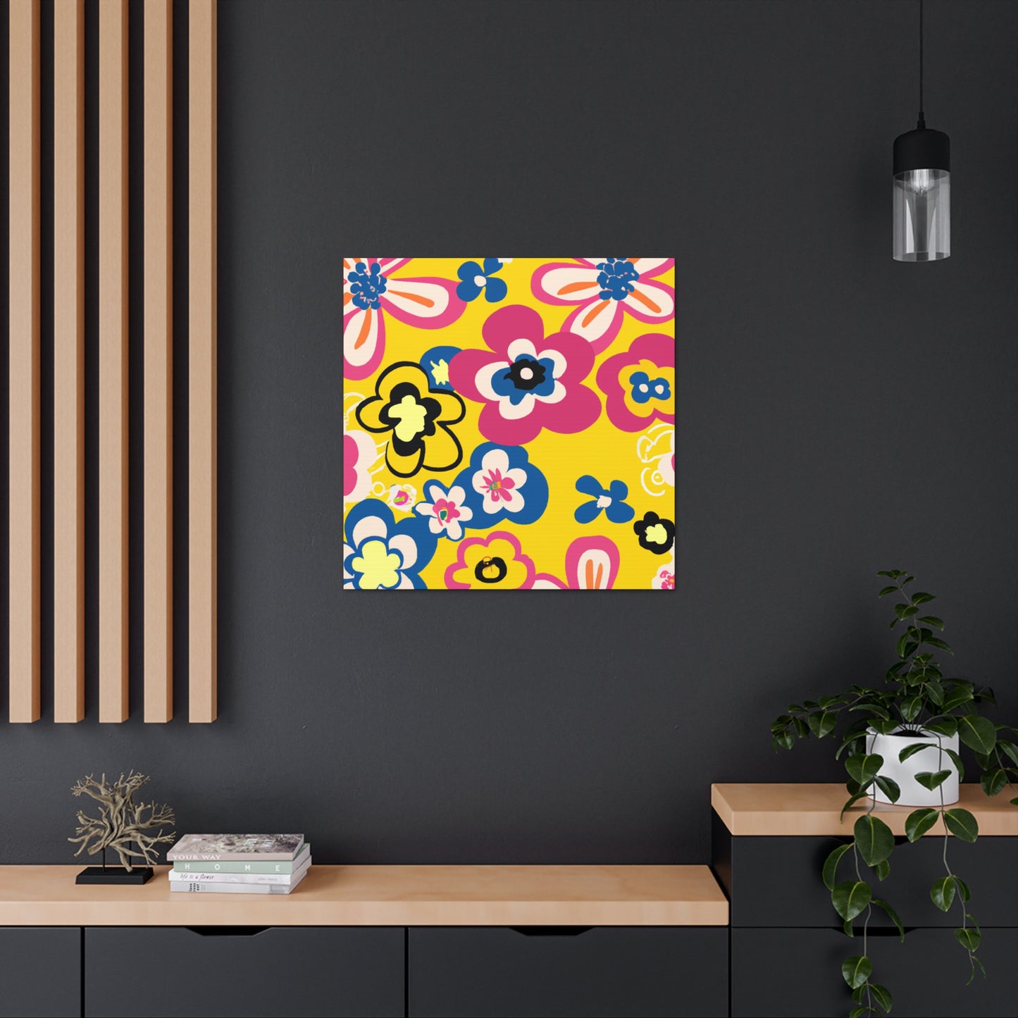 Flower Jamming - Floral Canvas
