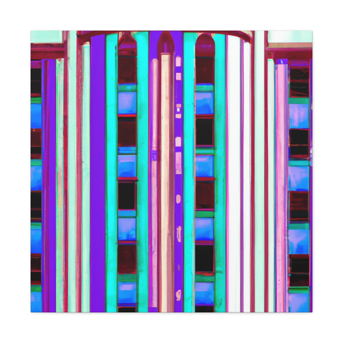 Luminous Metropolis - Architectural Canvas