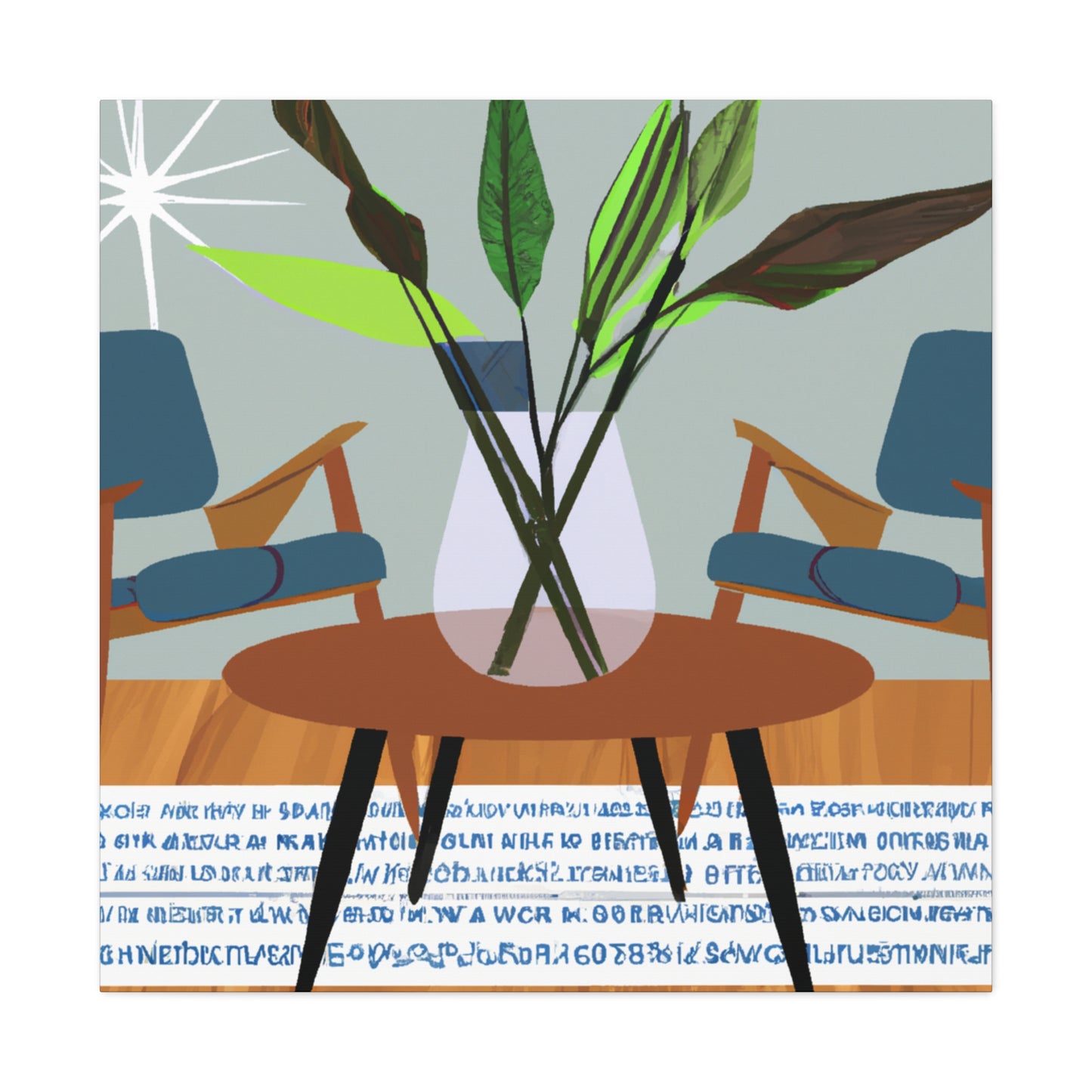Vibrant Refraction - Midcentury - Canvas