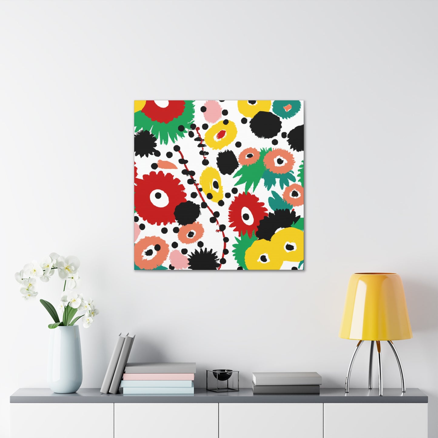 Petal Pattern Poetry - Floral Canvas