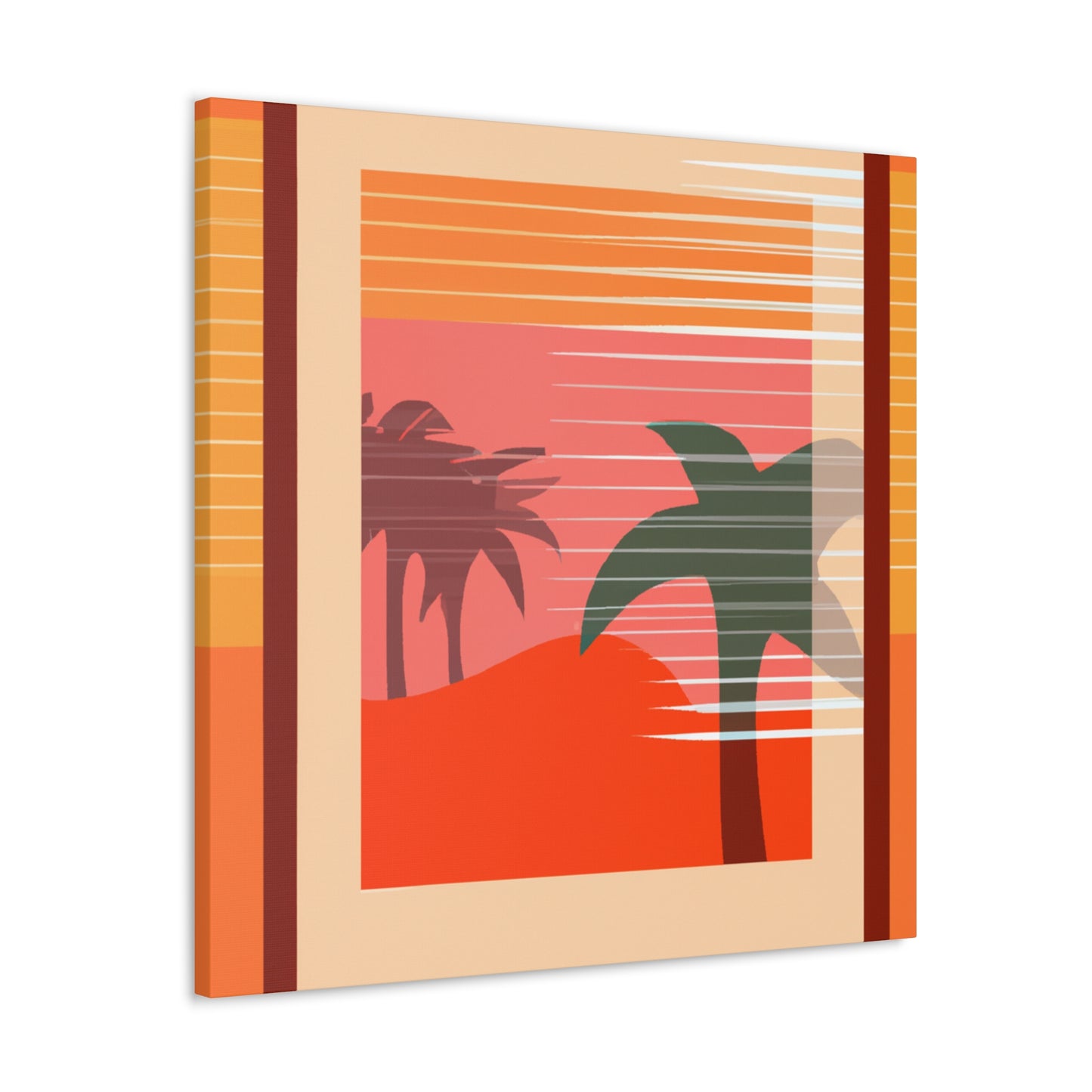 "Dawning Blush - Midcentury" - Canvas