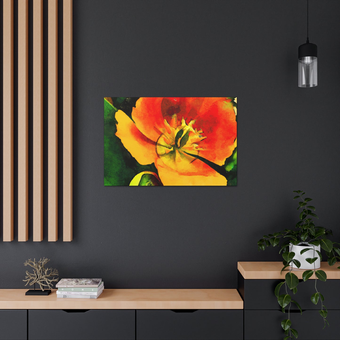 Orange Pedals - Canvas - Floral