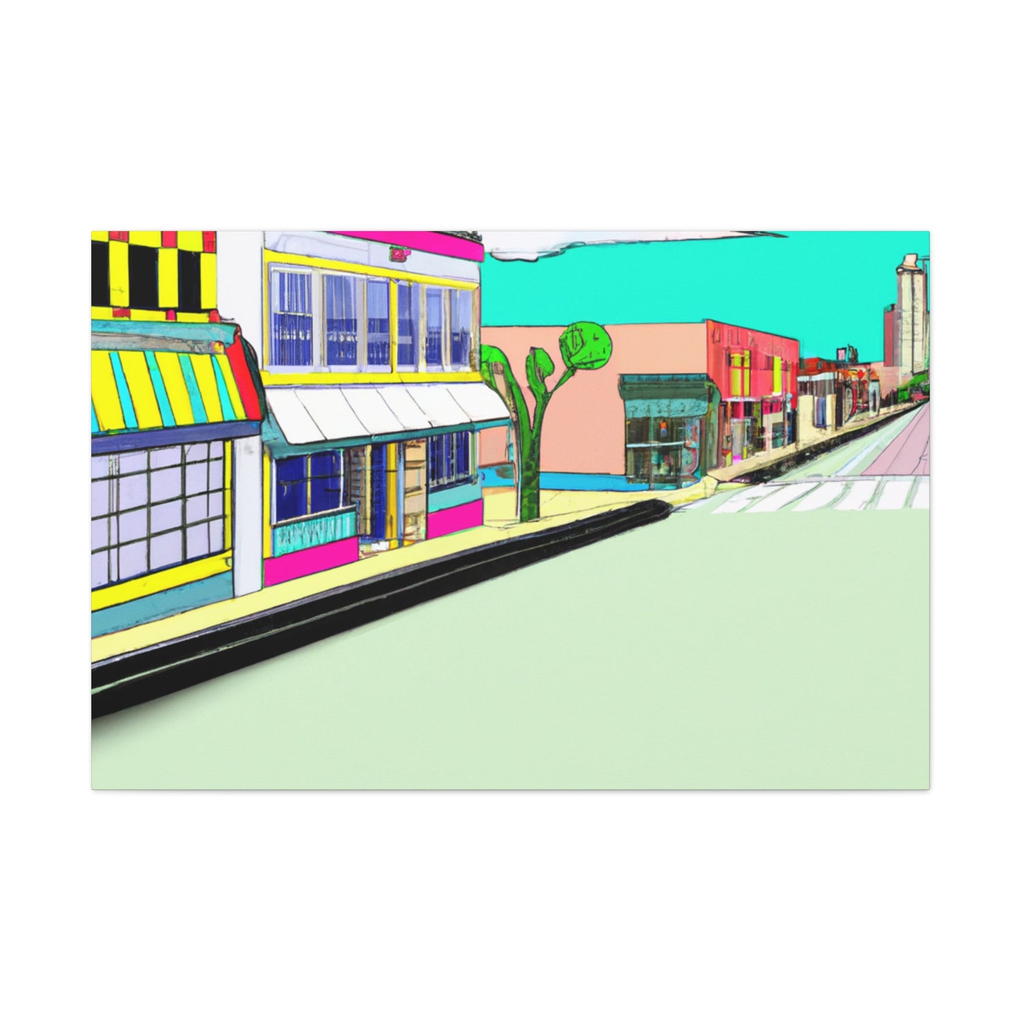 Retro Radio Row - Architectural Canvas Pop Art