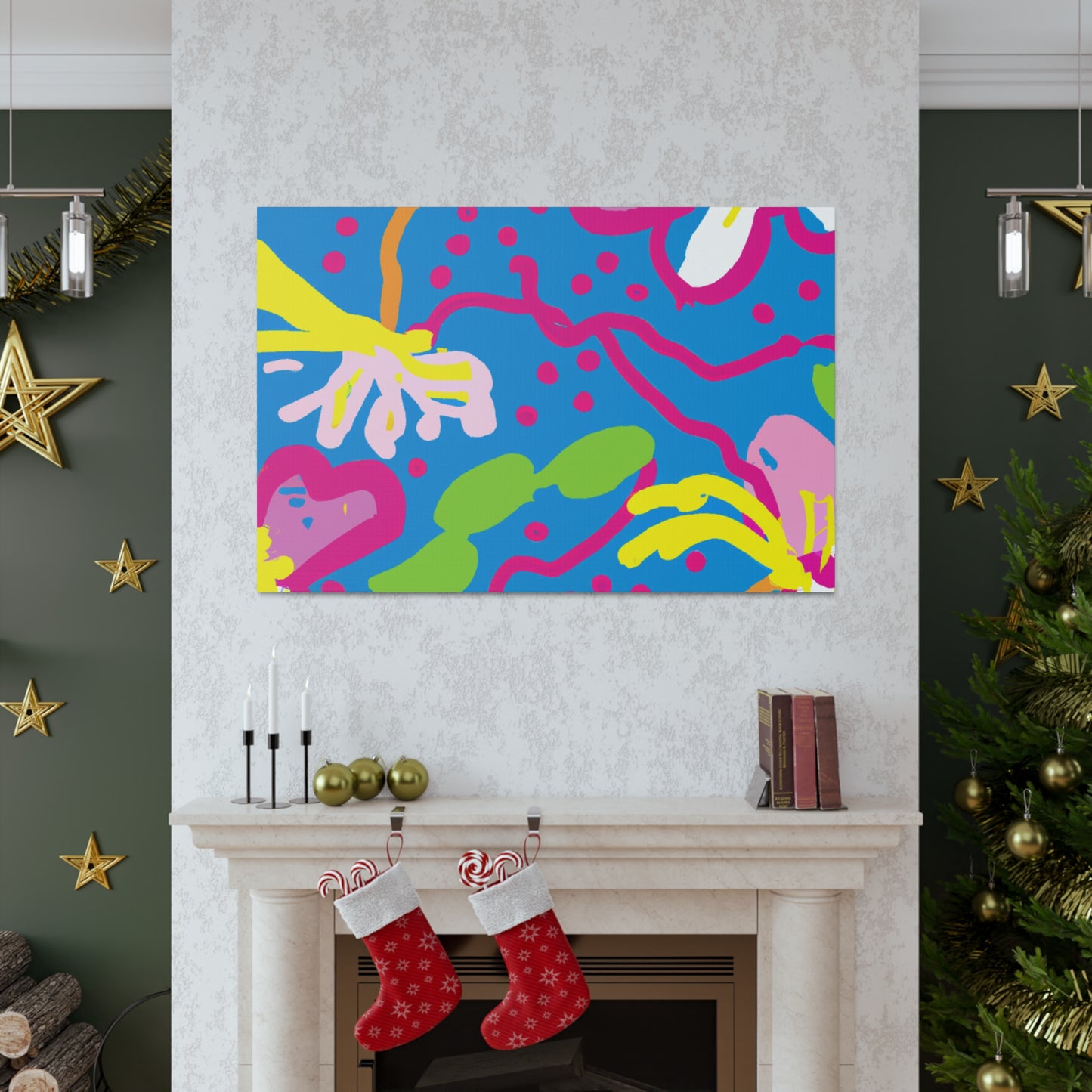 Flower Fling - Retro Design Floral Canvas