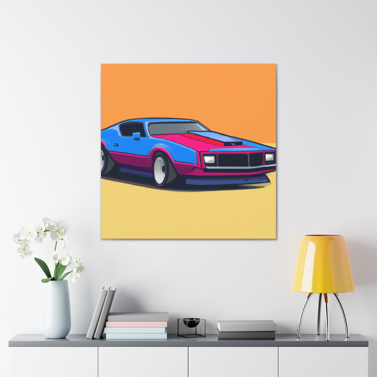 White Lightning - Automobile - Canvas