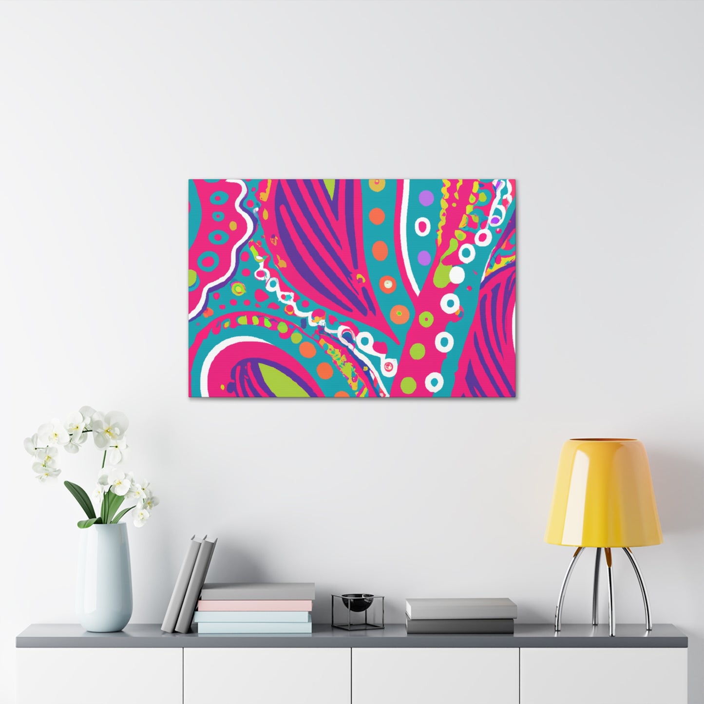 Flamenose! - Abstract Retro Design Canvas