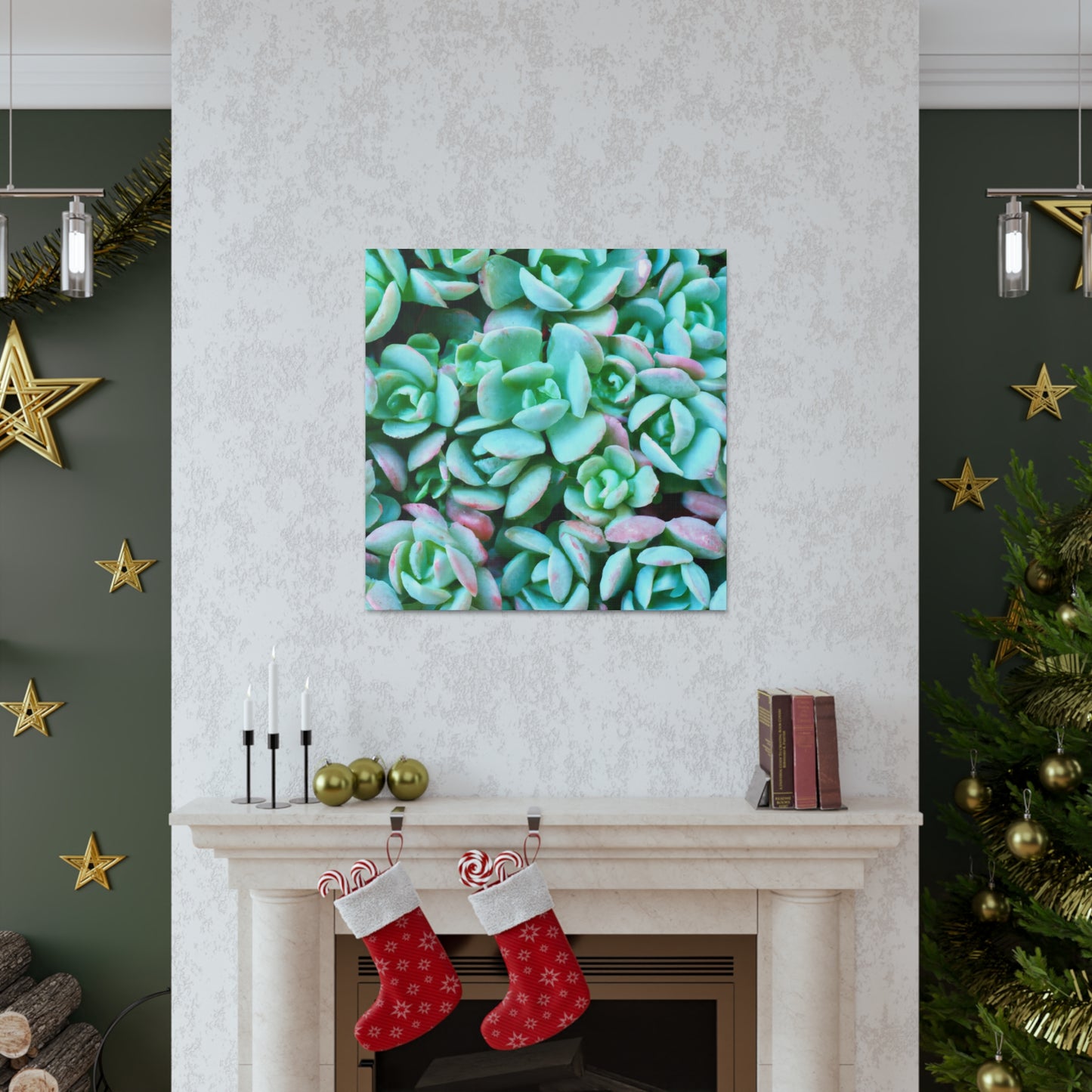 Green Beauties - Canvas - Succulent