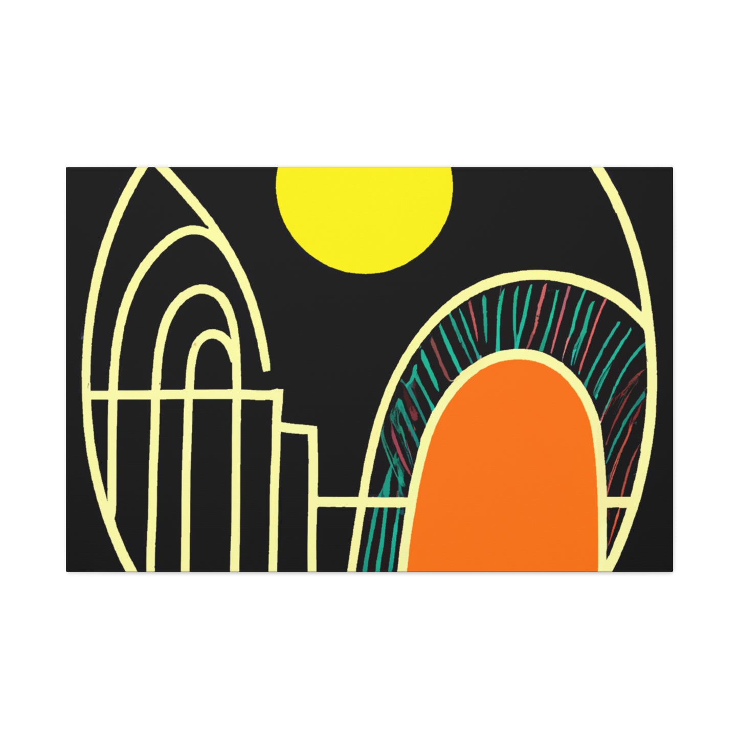 Retro Bloom - Midcentury - Canvas