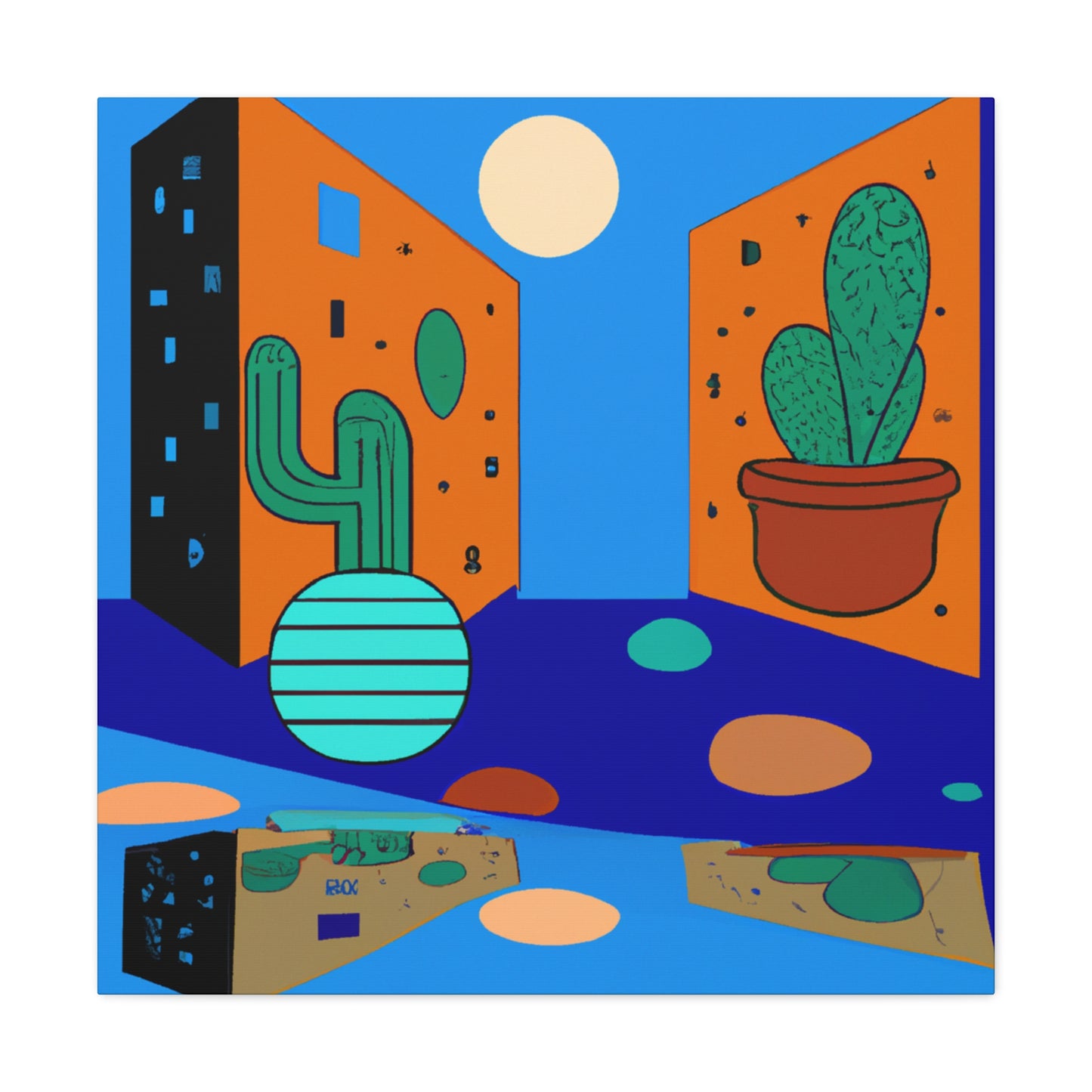 Harmonious Blooms - Midcentury - Canvas
