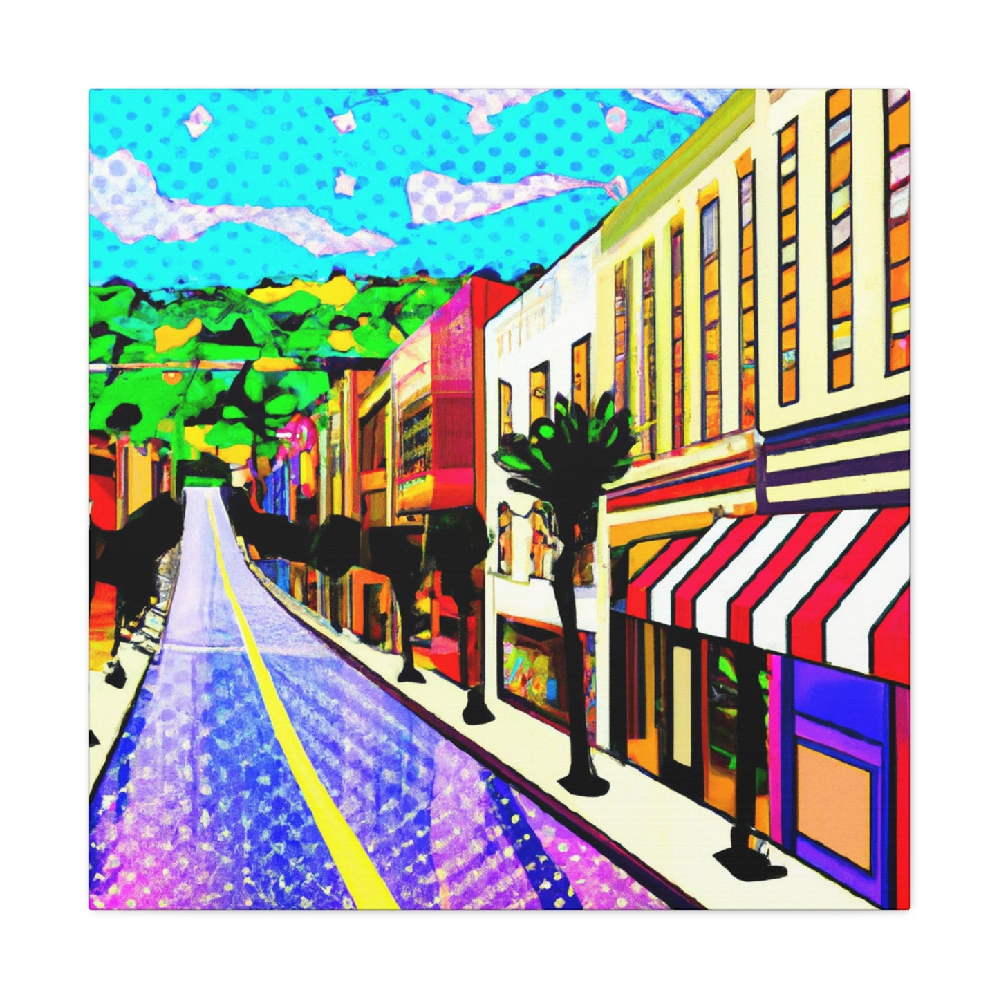 Pasadena Avenue - Architectural Canvas Pop Art