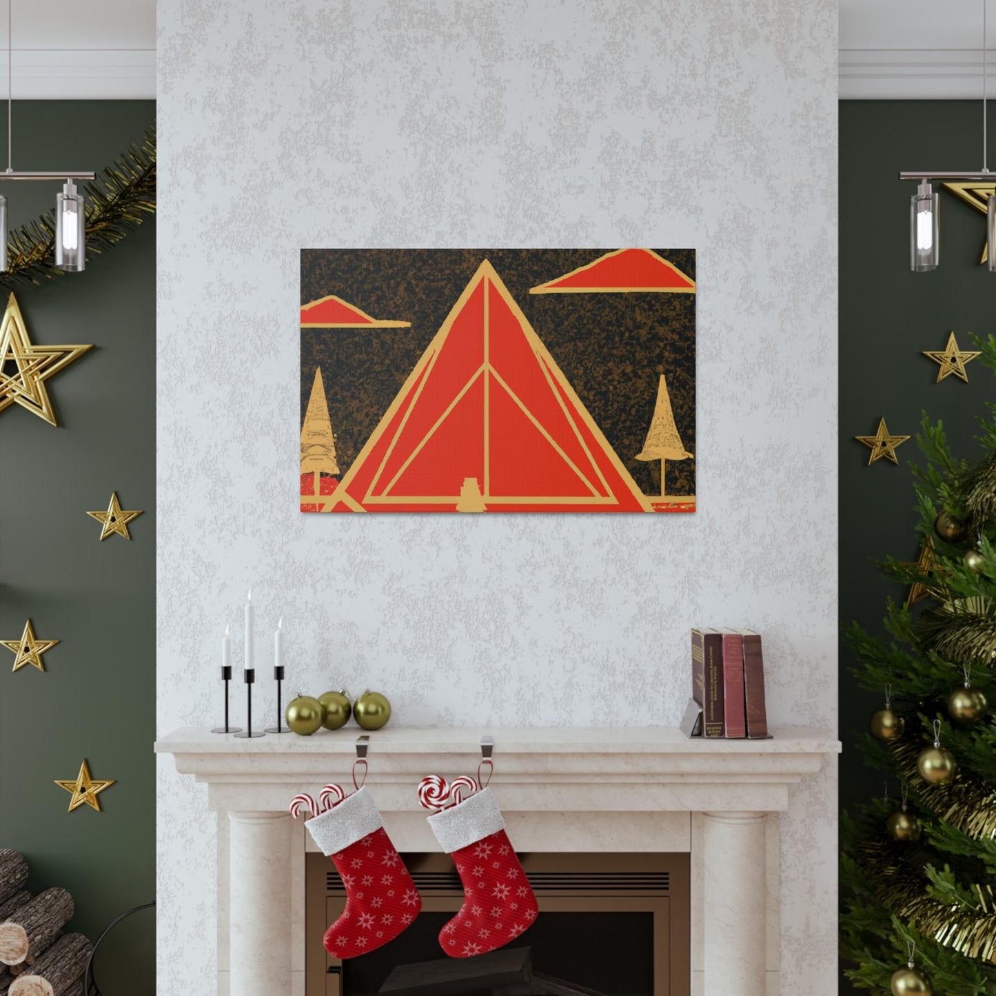 Electric Pyramid - Midcentury Canvas