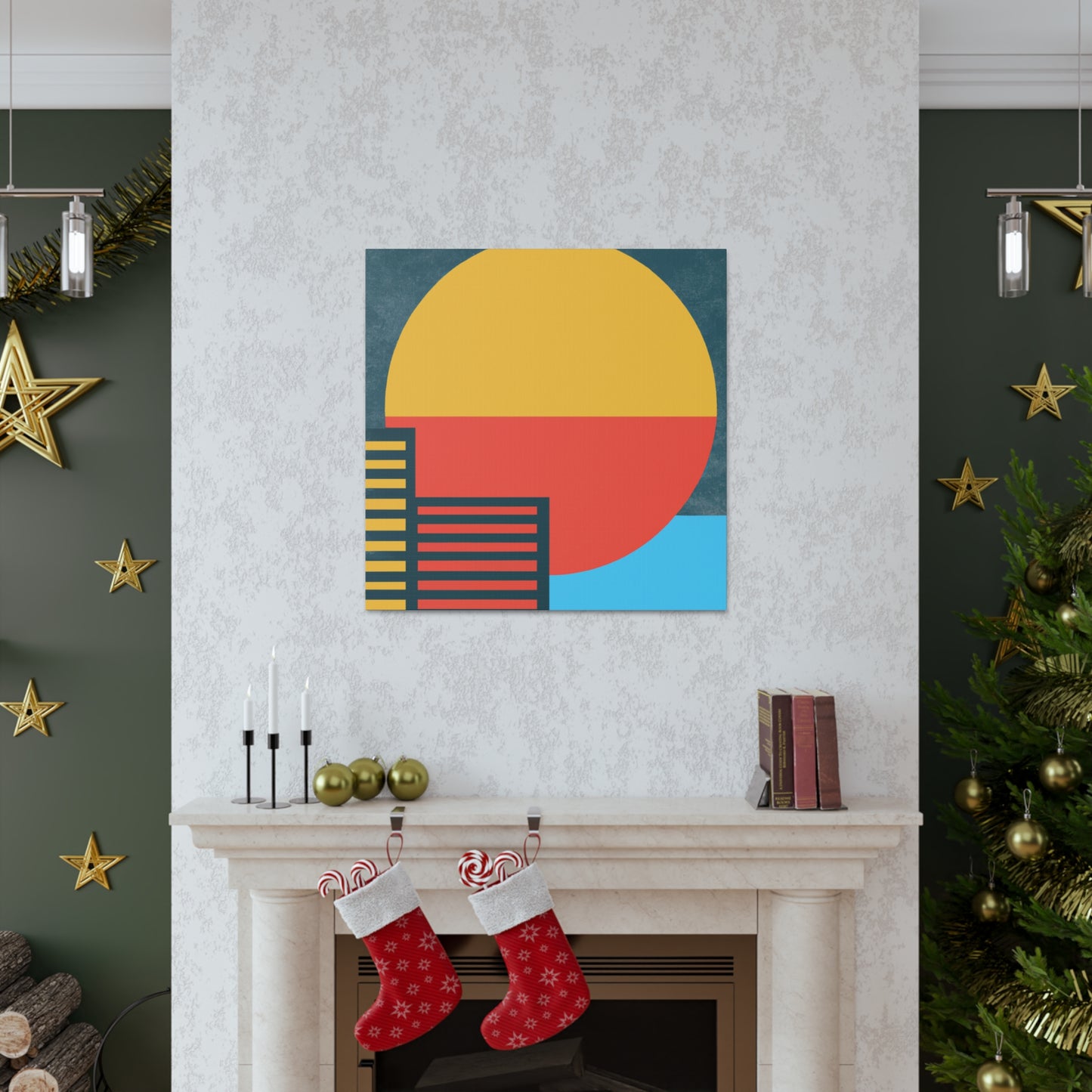Sun Down- Midcentury Canvas