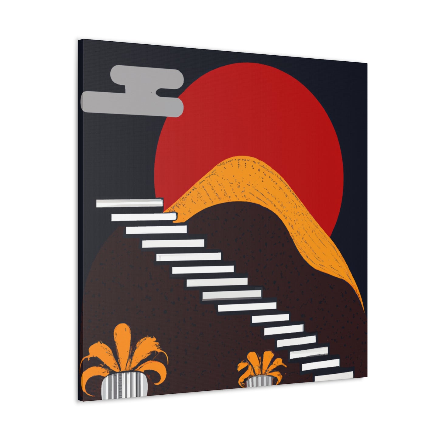 Sparrow's Chirping- Midcentury - Canvas