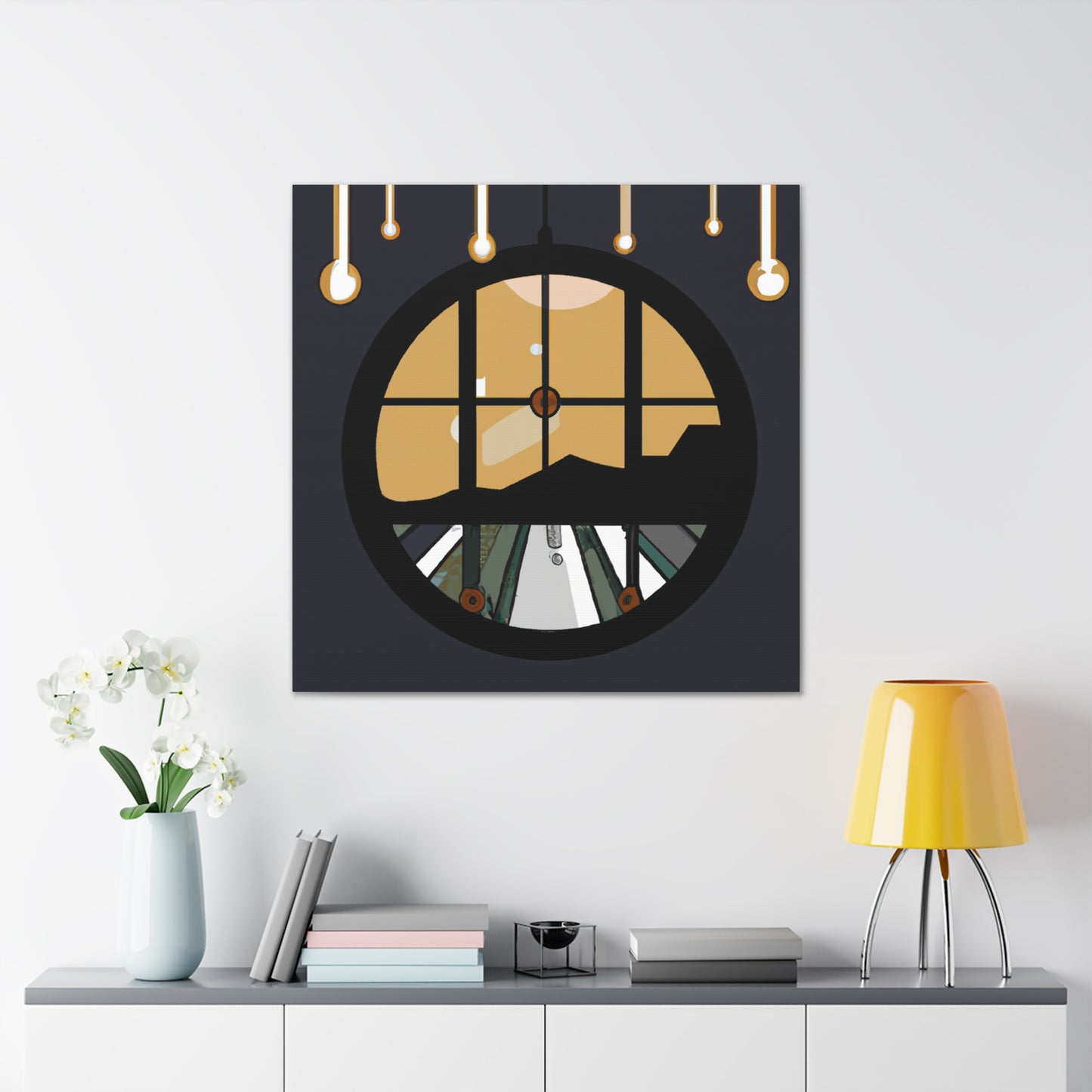 Vivid Reflection - Midcentury - Canvas