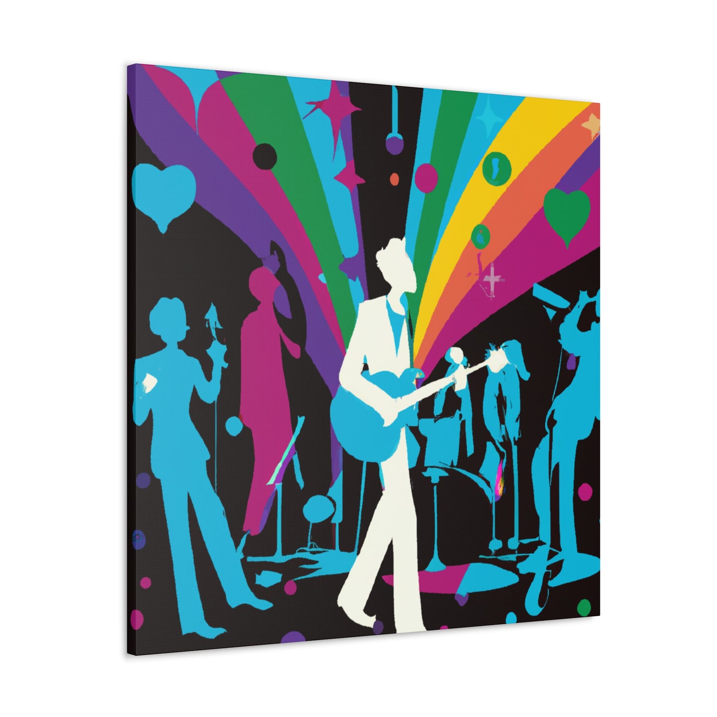 "Electric Blueberry - Retro Music" - Canvas