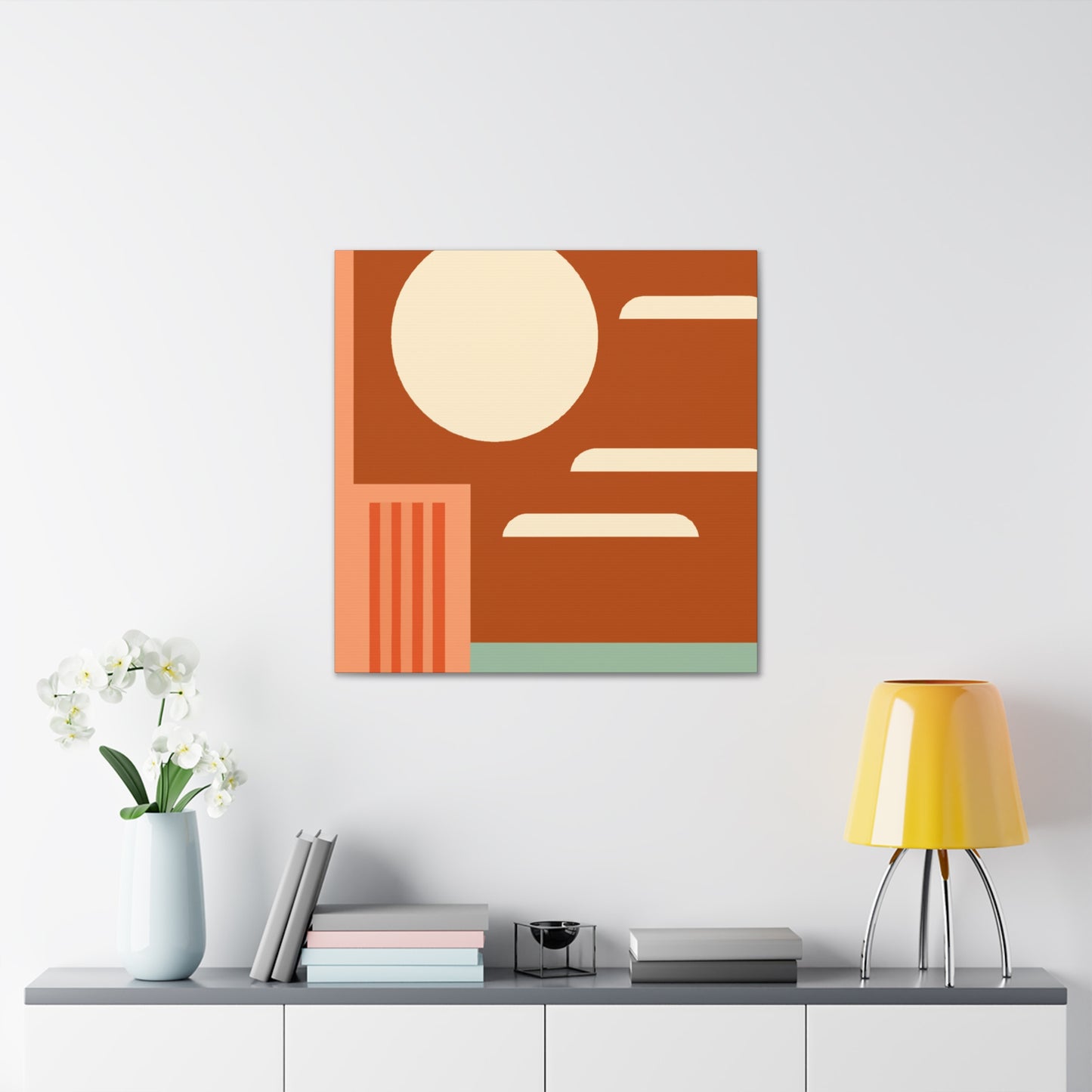 Geometric Blooms - Midcentury - Canvas