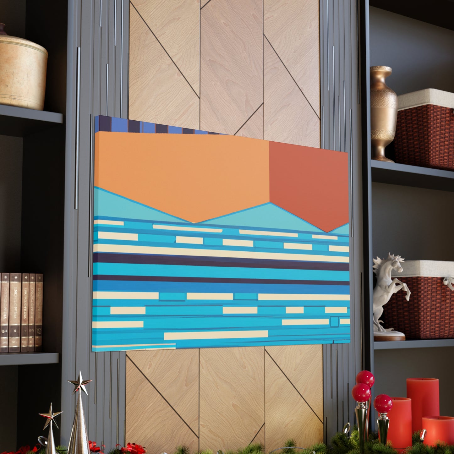 Aqua Pupil - Midcentury Canvas