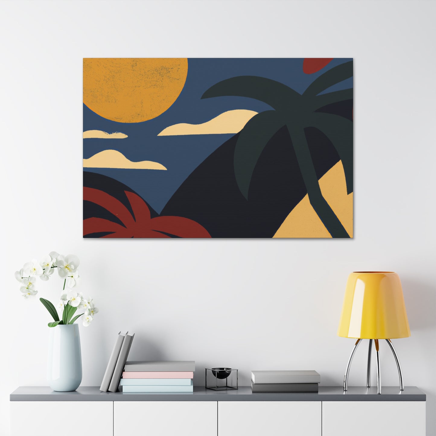 Moonlit Jungle - Midcentury Canvas