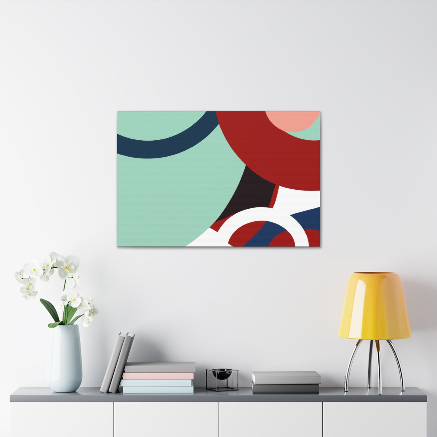 "Scintillating Sunrise - Midcentury" - Canvas