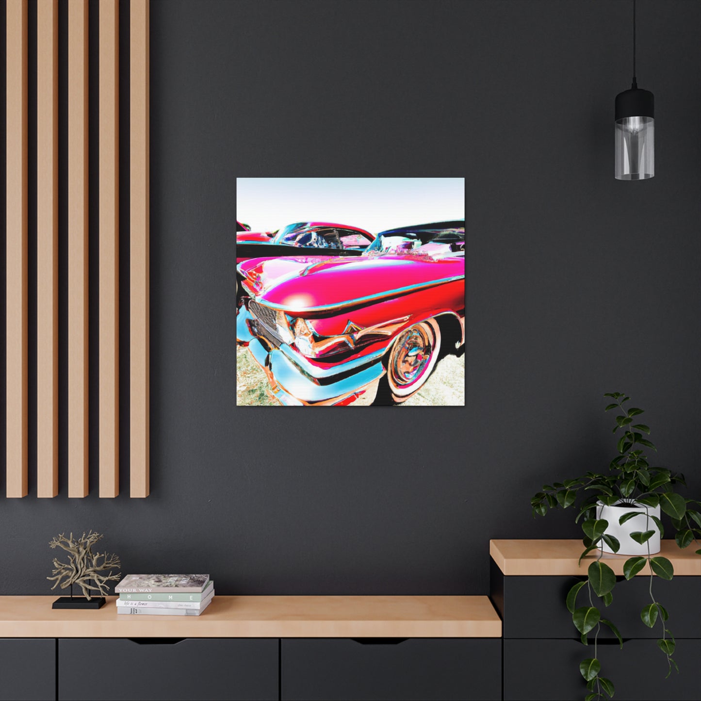 "Red Wave" - Automobile Canvas