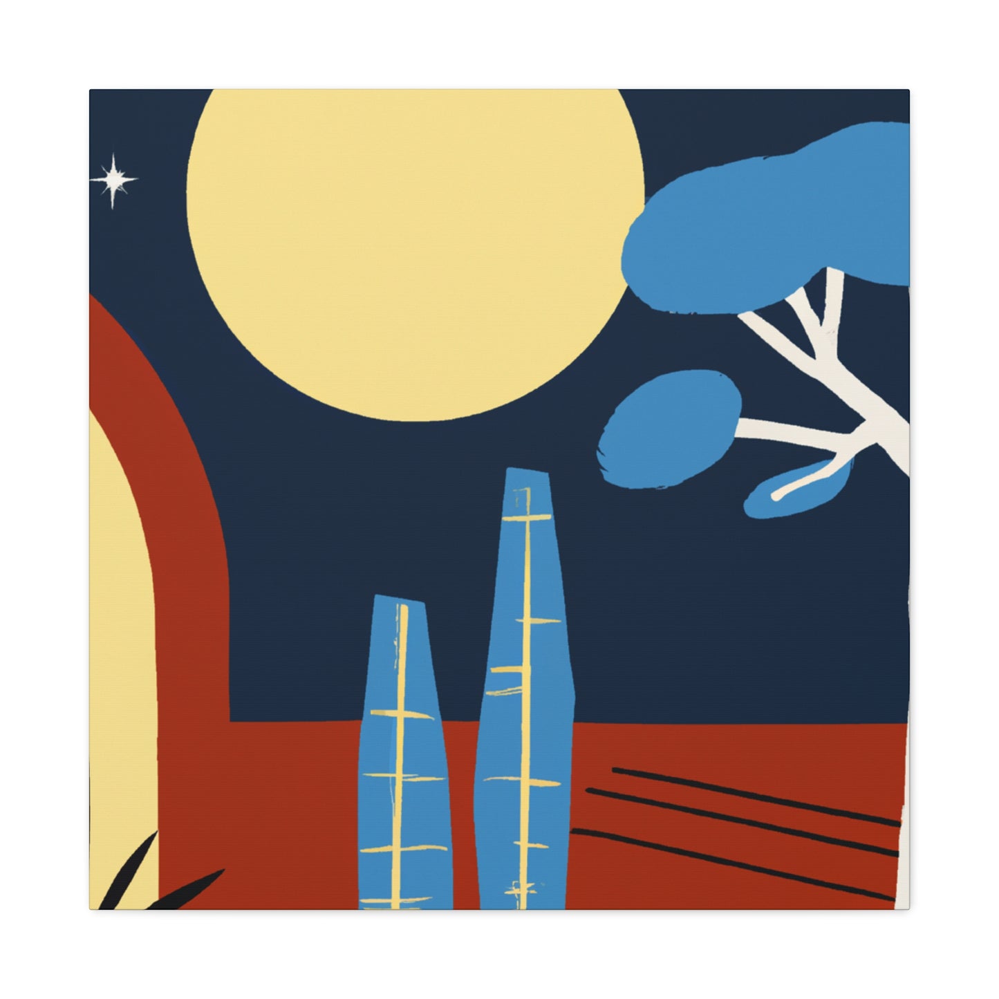 "Jubilee Sunrise - Midcentury" - Canvas