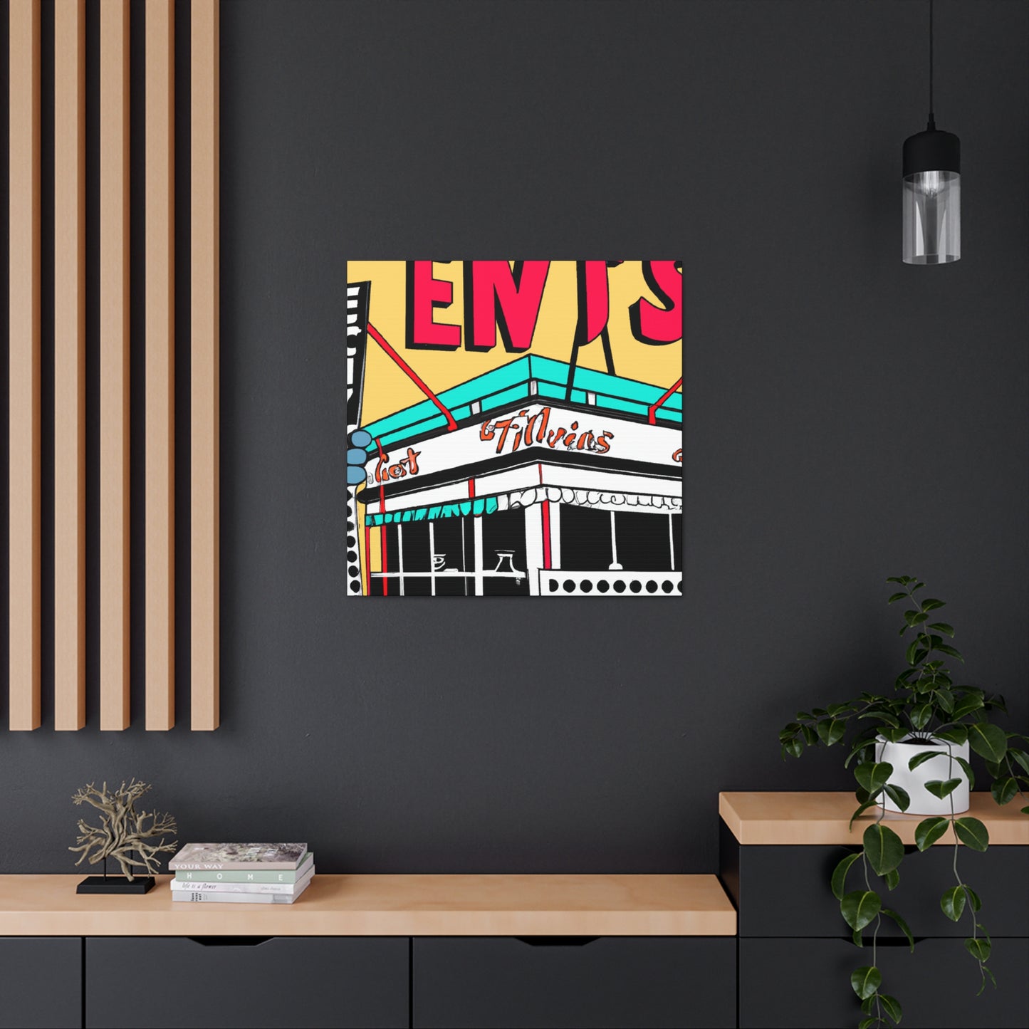 Rockin' 50's Rollerskating Rink - Pop Art Canvas