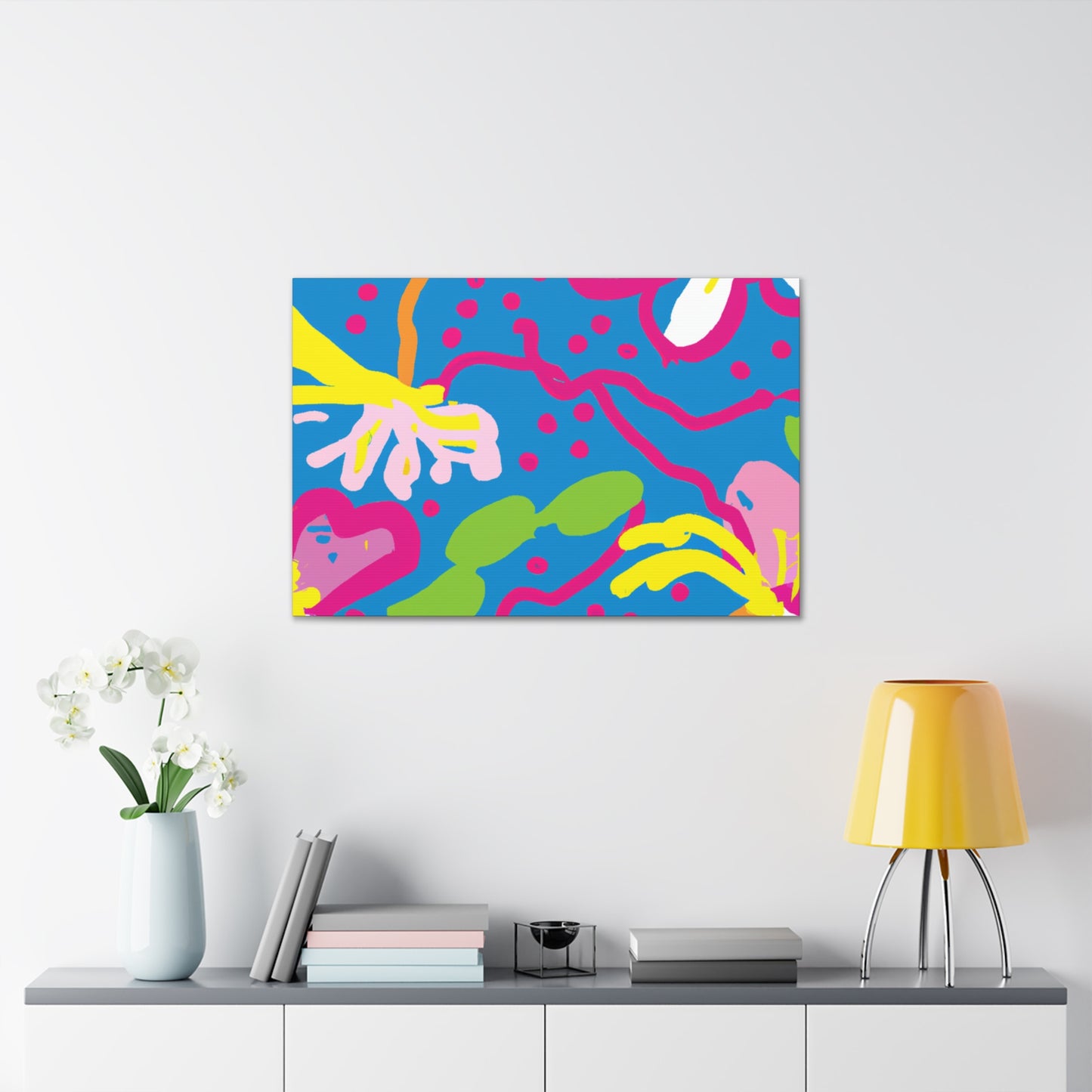 Flower Fling - Retro Design Floral Canvas