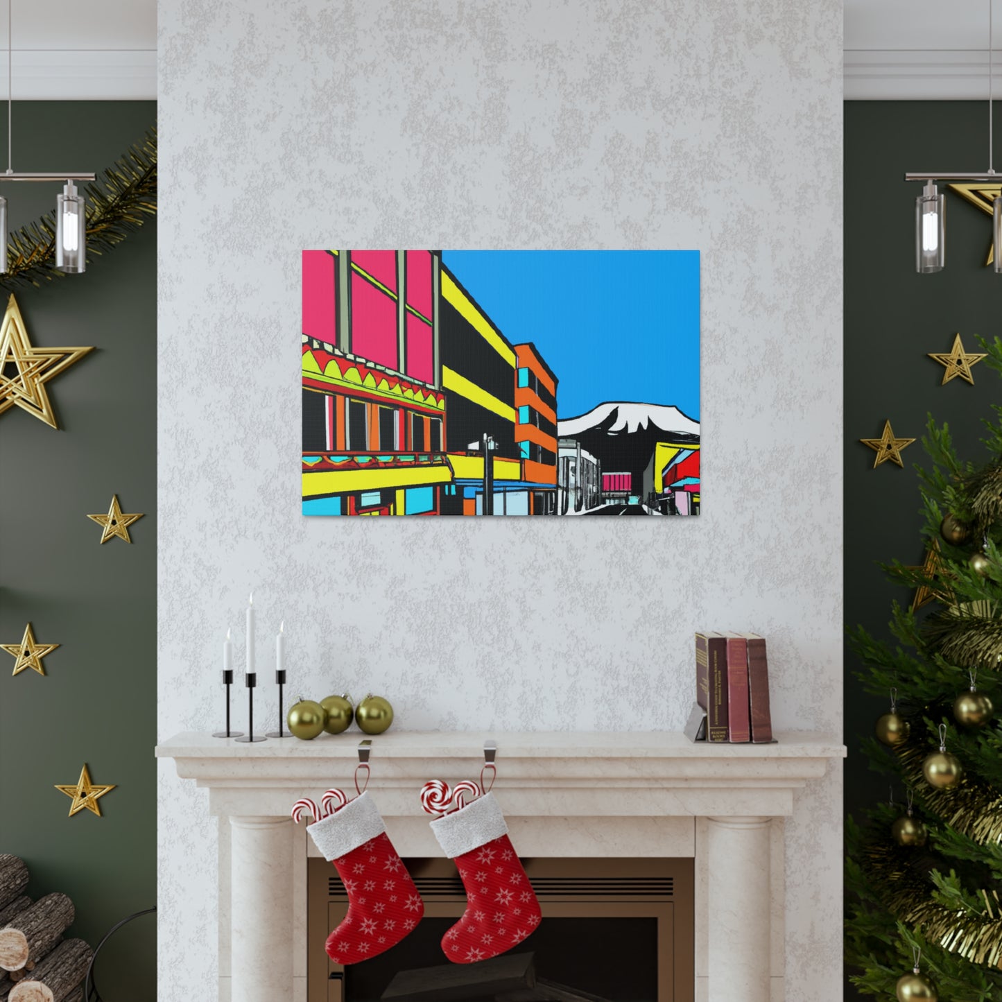 Rock 'n' Roll Avenue - Architectural Canvas Pop Art