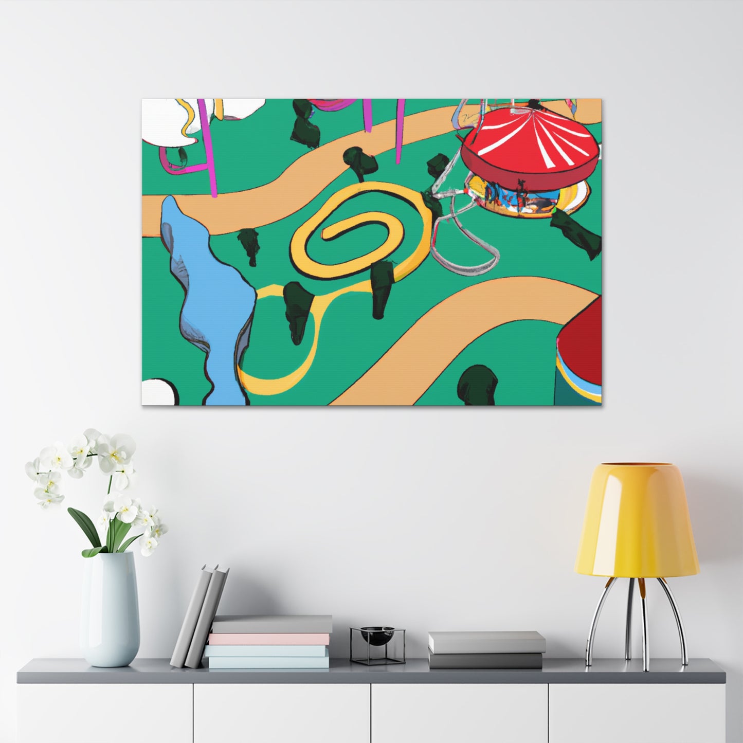 Verdant Vista - Landscape - Amusement - Canvas