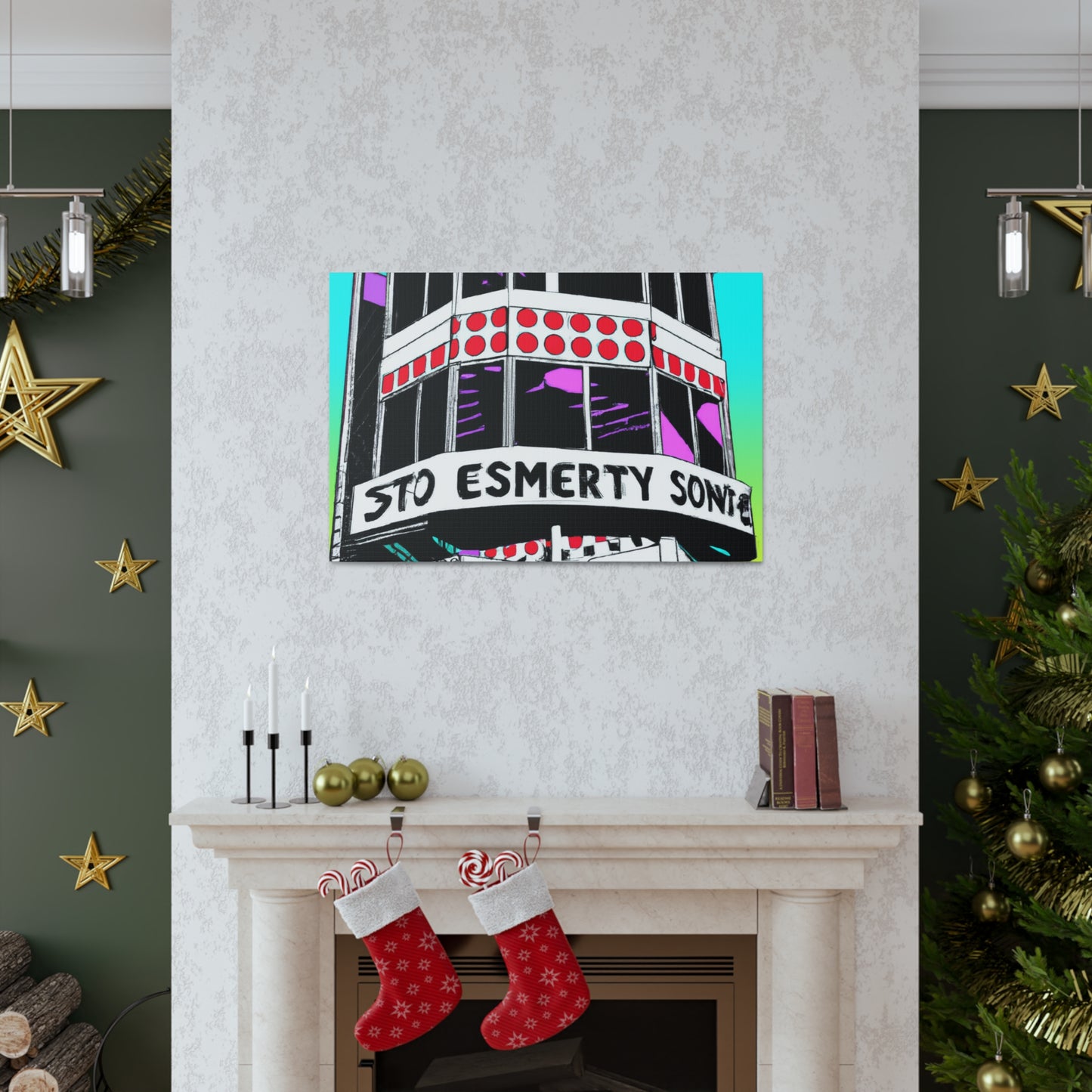 Space-Age Skating Palace. - Canvas Pop Art