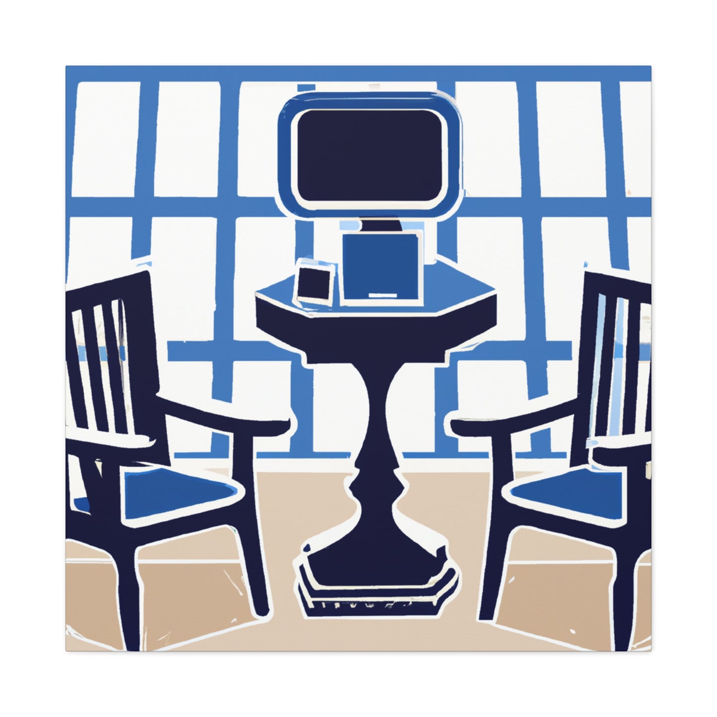 Waiting Room Lounge - Midcentury - Canvas