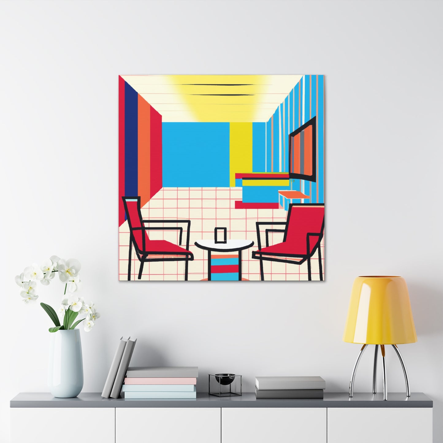 "Chaotic Harmony- Midcentury" - Canvas