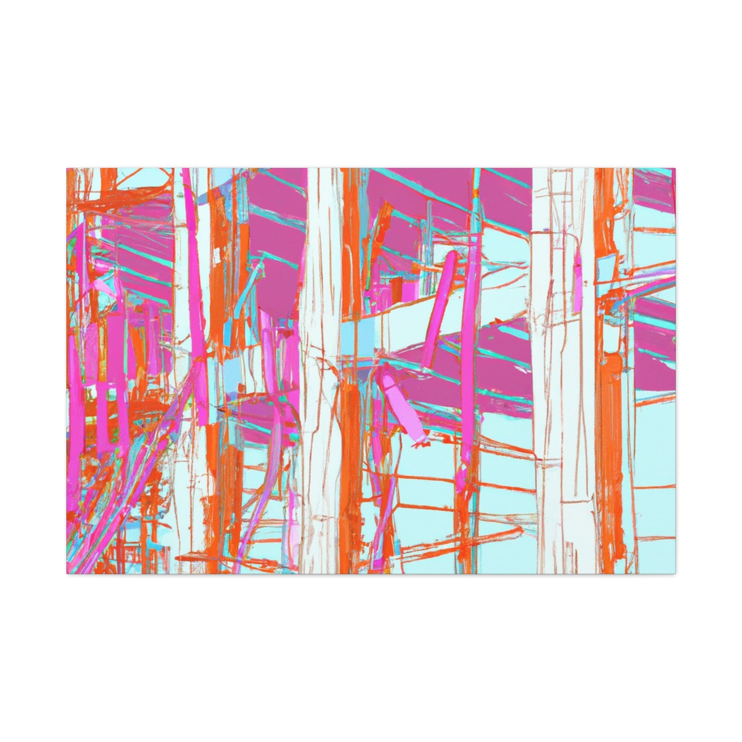 Pink Sticker - Canvas - Architectural