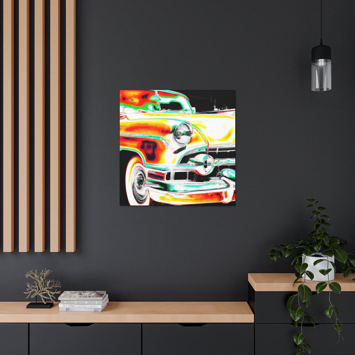 'Classic Car Dash' - Automobile Canvas
