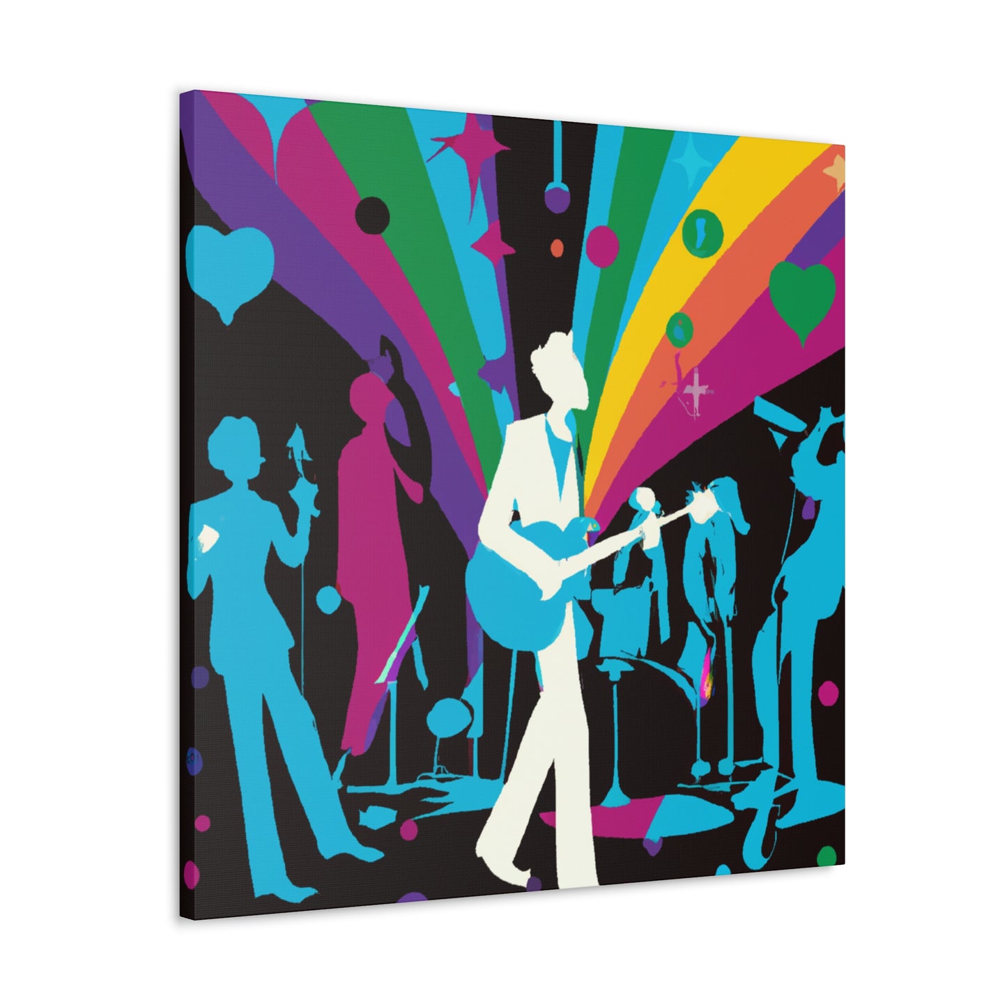 "Electric Blueberry - Retro Music" - Canvas