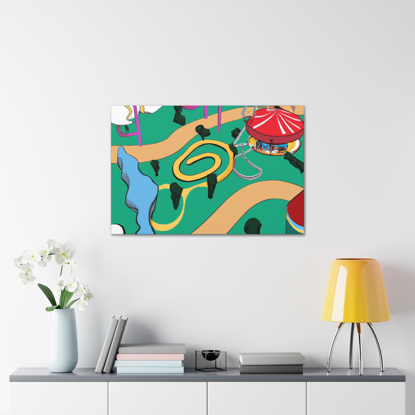 Verdant Vista - Landscape - Amusement - Canvas