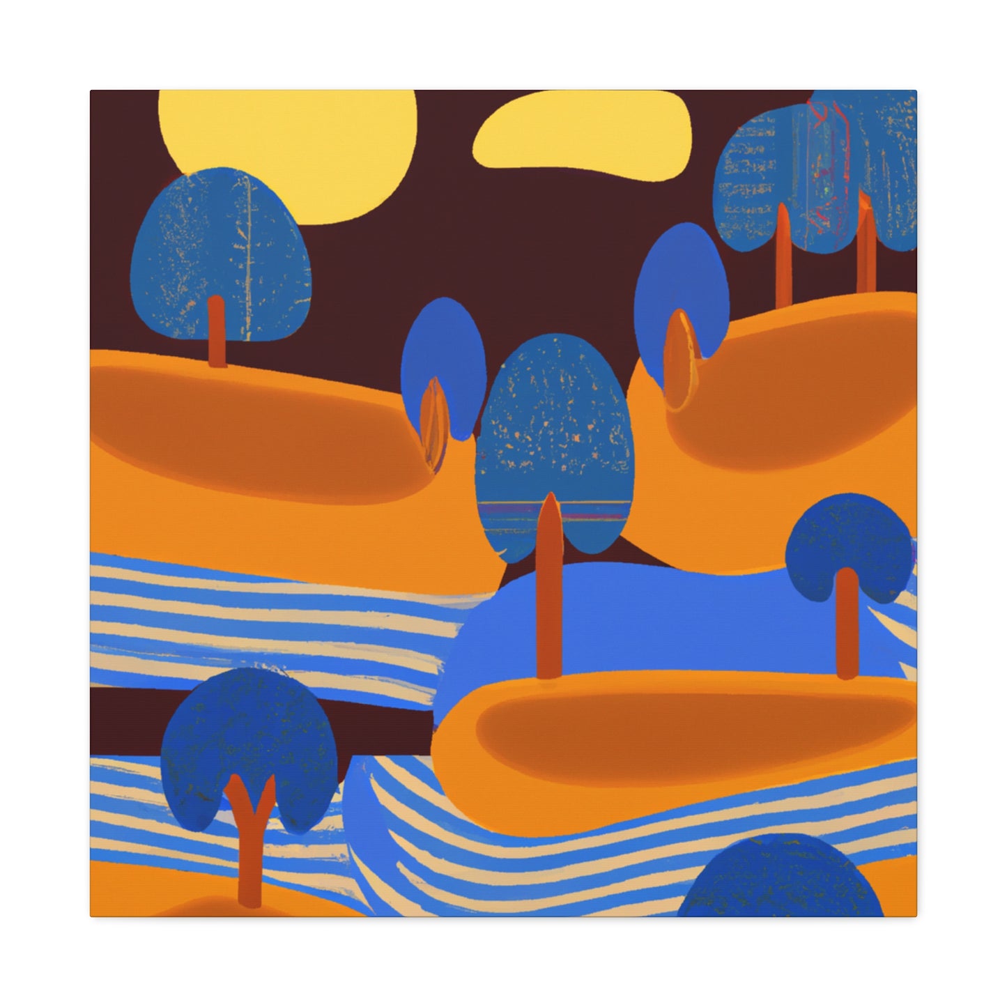 ZigZag Rainbow- Midcentury - Canvas
