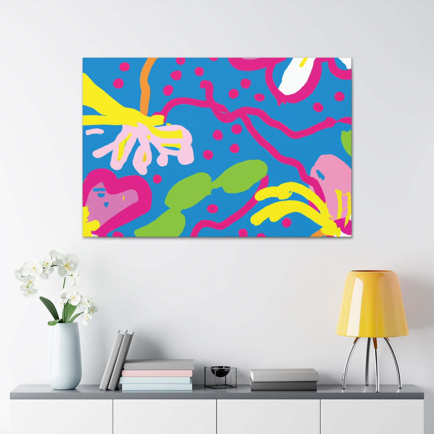 Flower Fling - Retro Design Floral Canvas