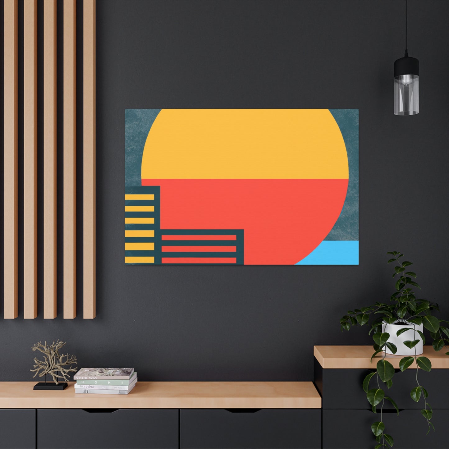 Sun Down- Midcentury Canvas