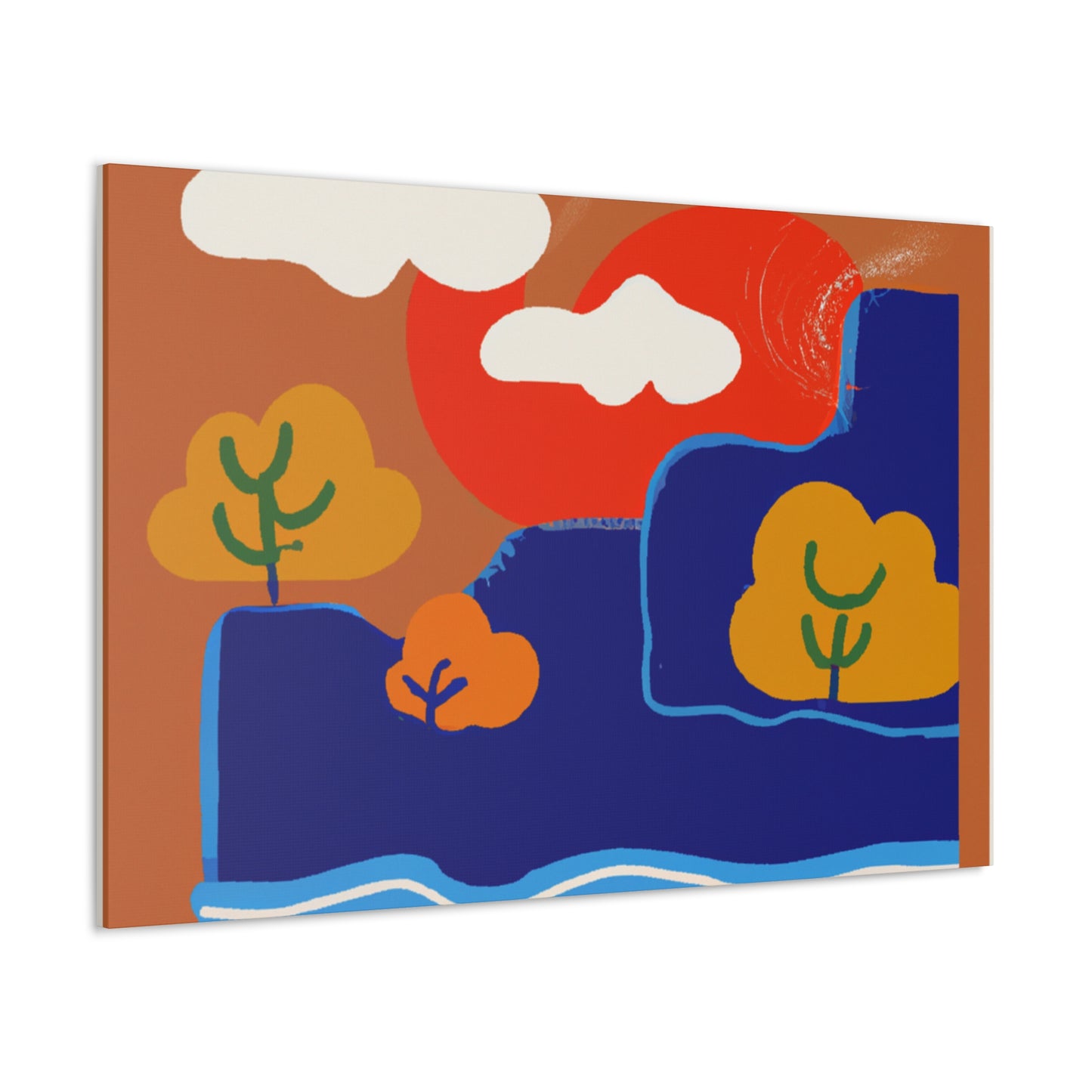 Aquarine Illusions - Midcentury - Canvas