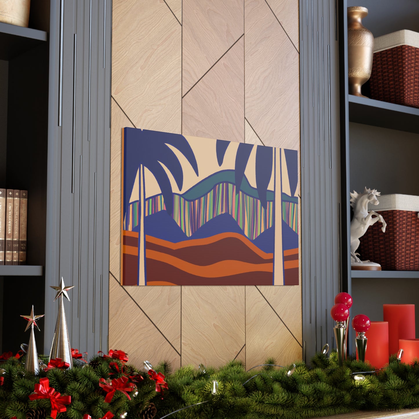 Vibey Tropics- Midcentury Canvas