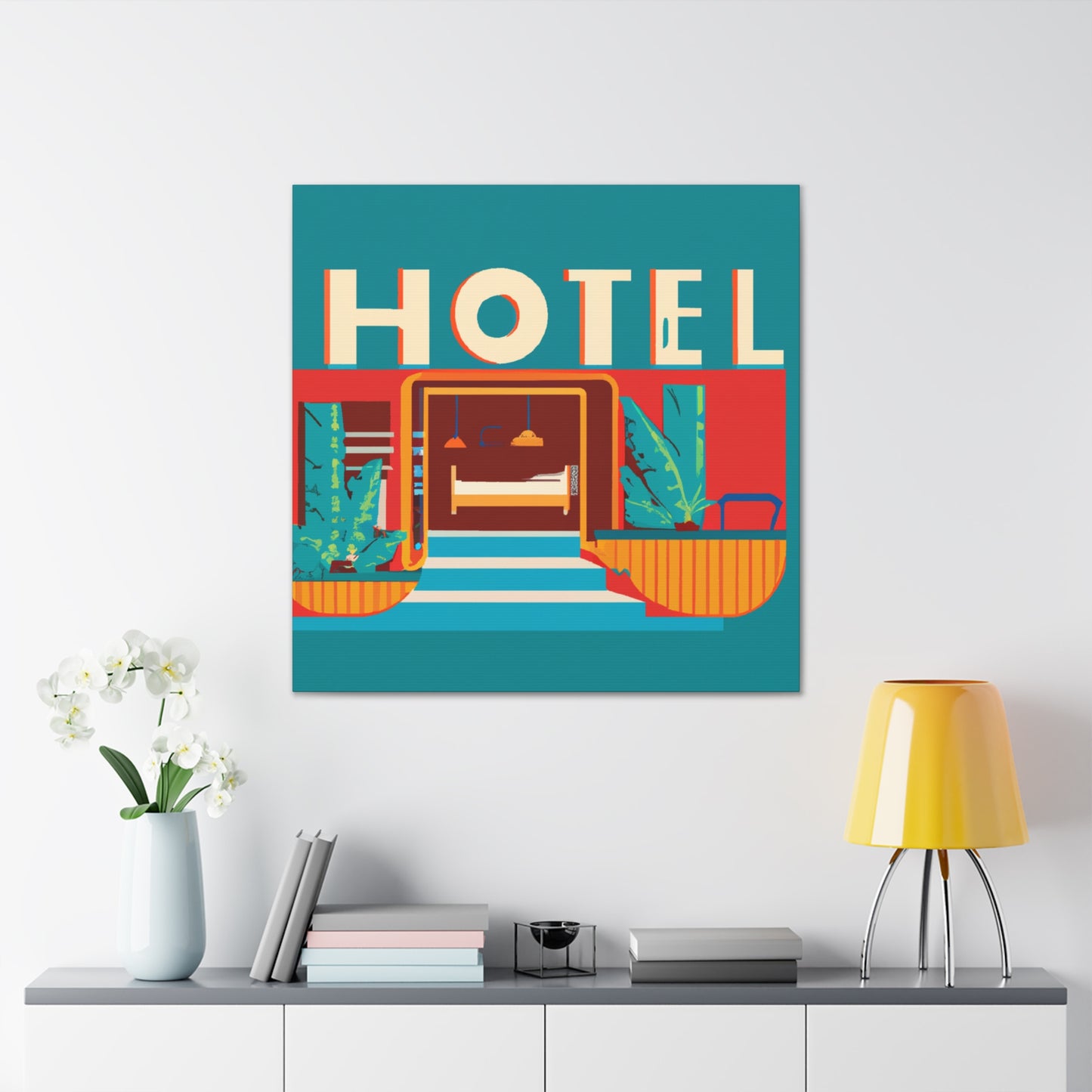 "Aurora Glow- Midcentury" - Canvas