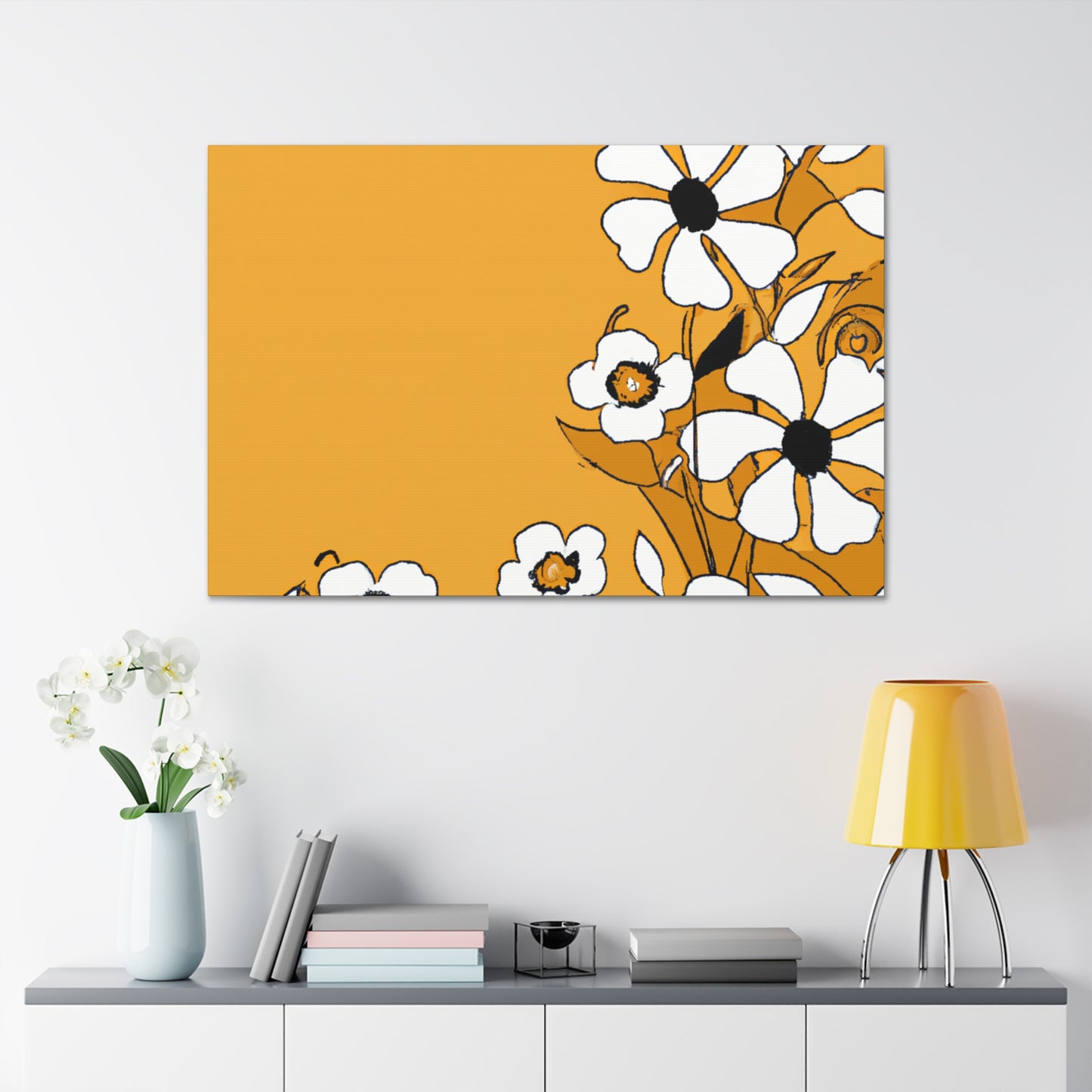 Sunburst-Floral. - Canvas