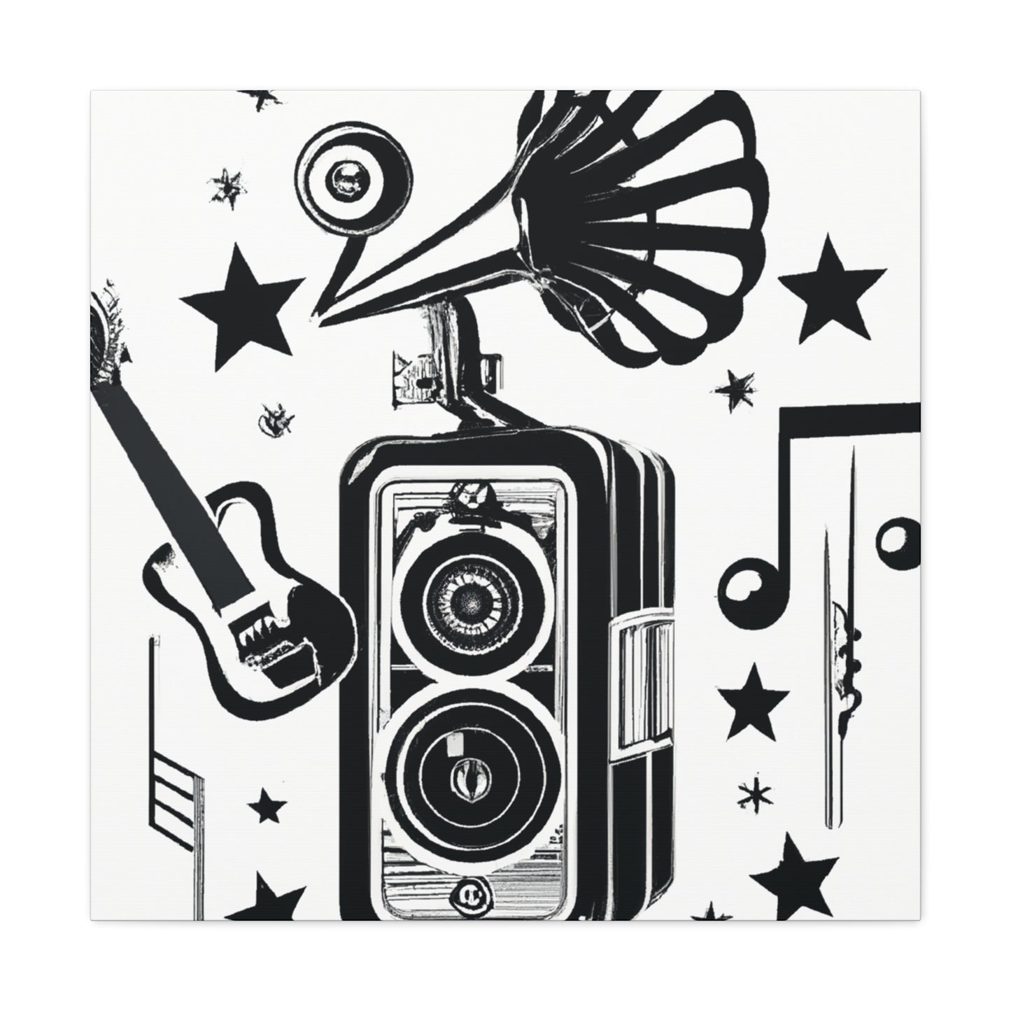 Grooving - Retro Music and Film Canvas