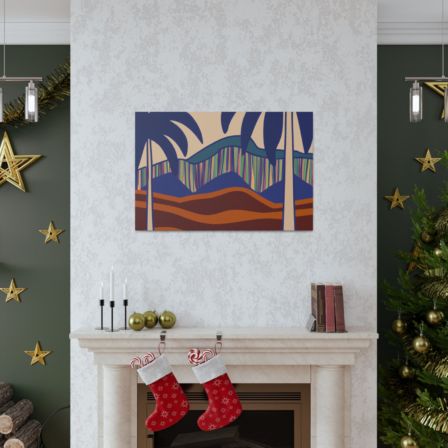 Vibey Tropics- Midcentury Canvas