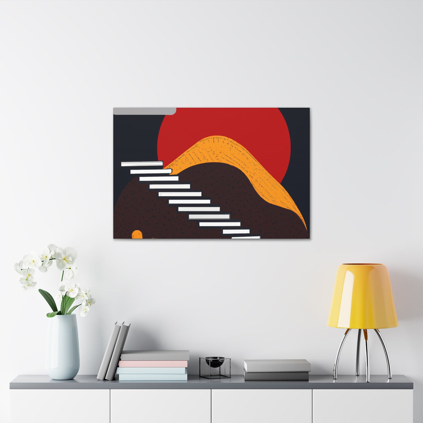 Sparrow's Chirping- Midcentury - Canvas
