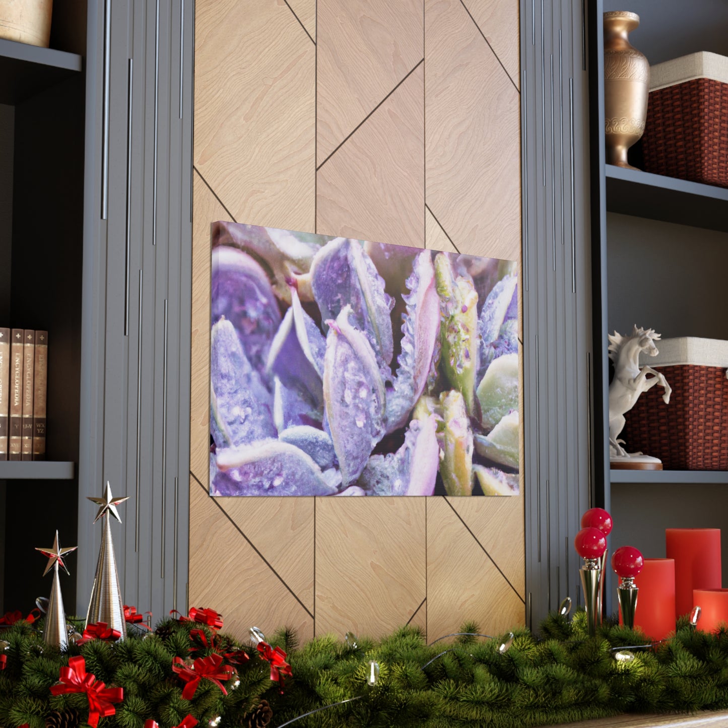 Violet Delights. - Canvas - Succulent